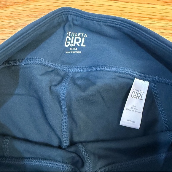 Athleta Girl 28" Inseam Tights/Leggings Pockets in Blue - Girls Size XL/14 - Picture 2 of 6